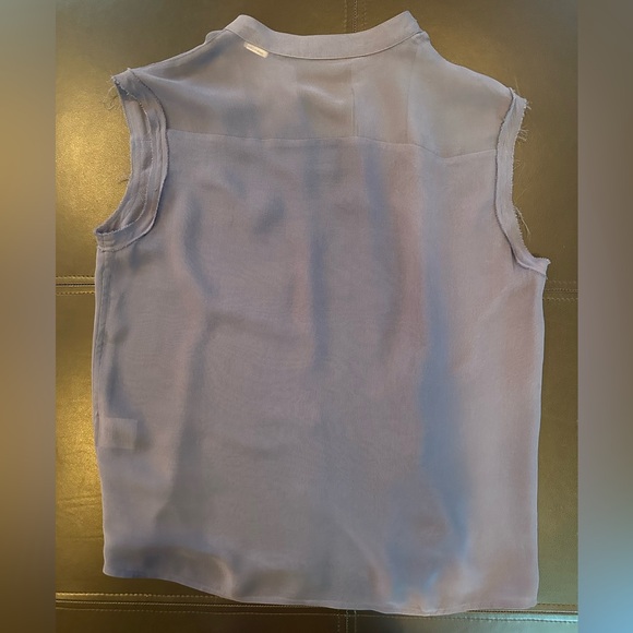 Equipment Sheer Sleeveless Blouse in Periwinkle - Picture 2 of 3